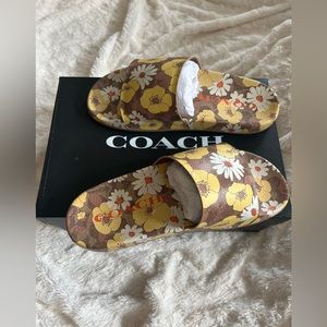 NWT Coach Udele Sport Slide With Floral Print